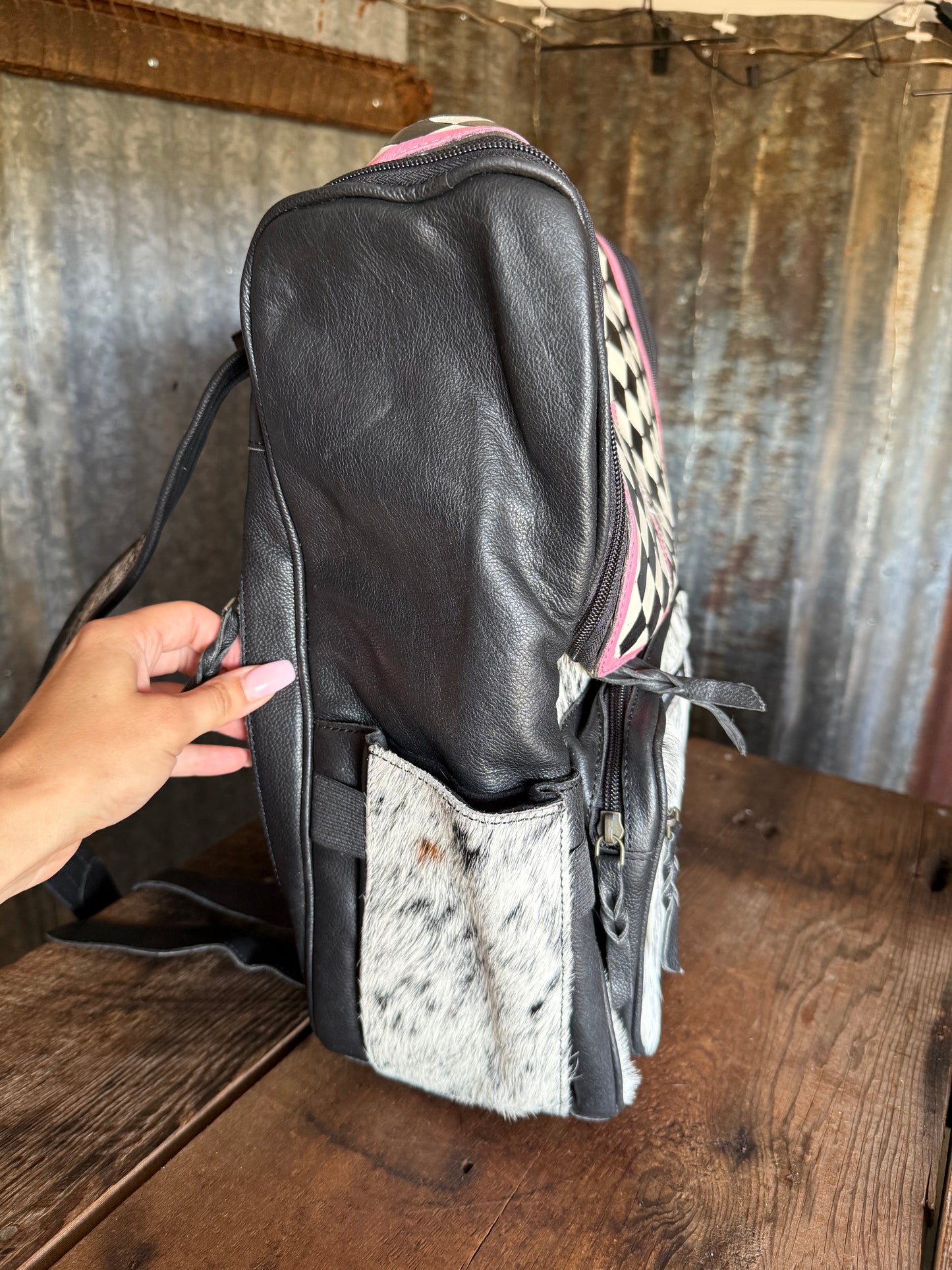 Checkered Bolt Backpack