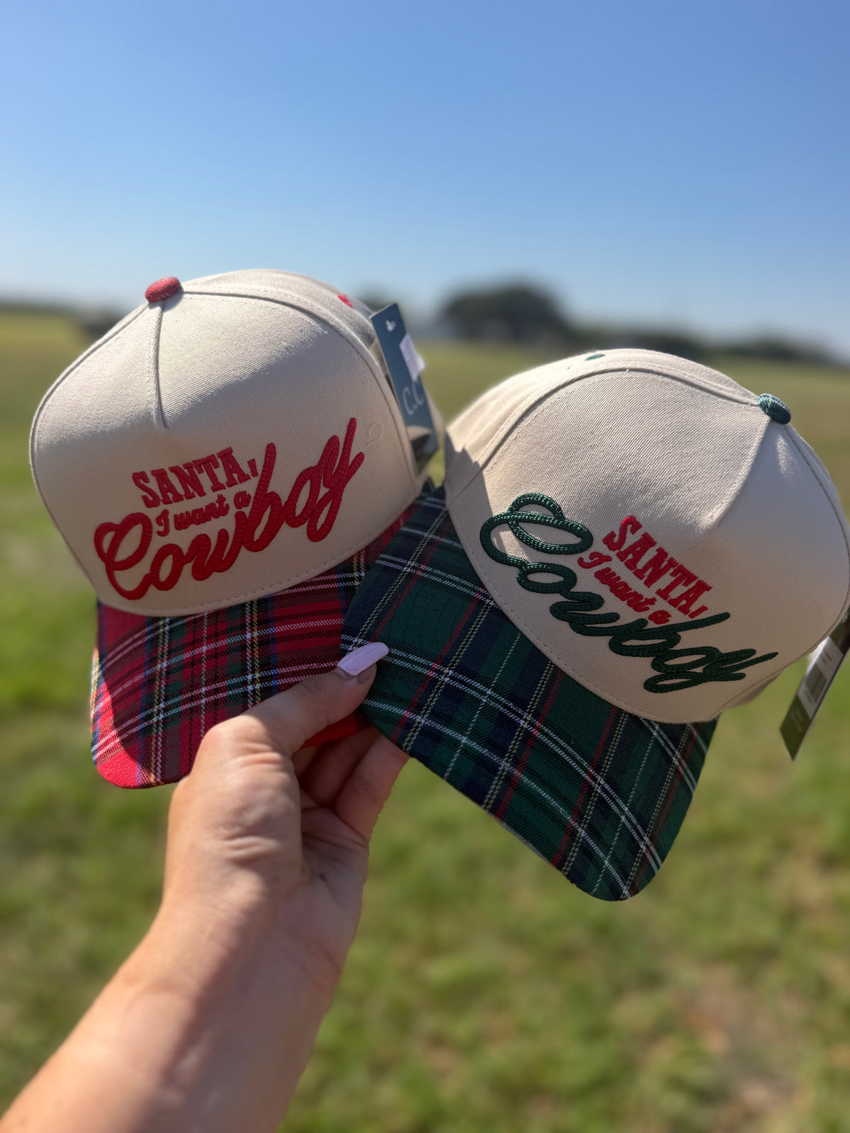Santa, I want a Cowboy Christmas Cap