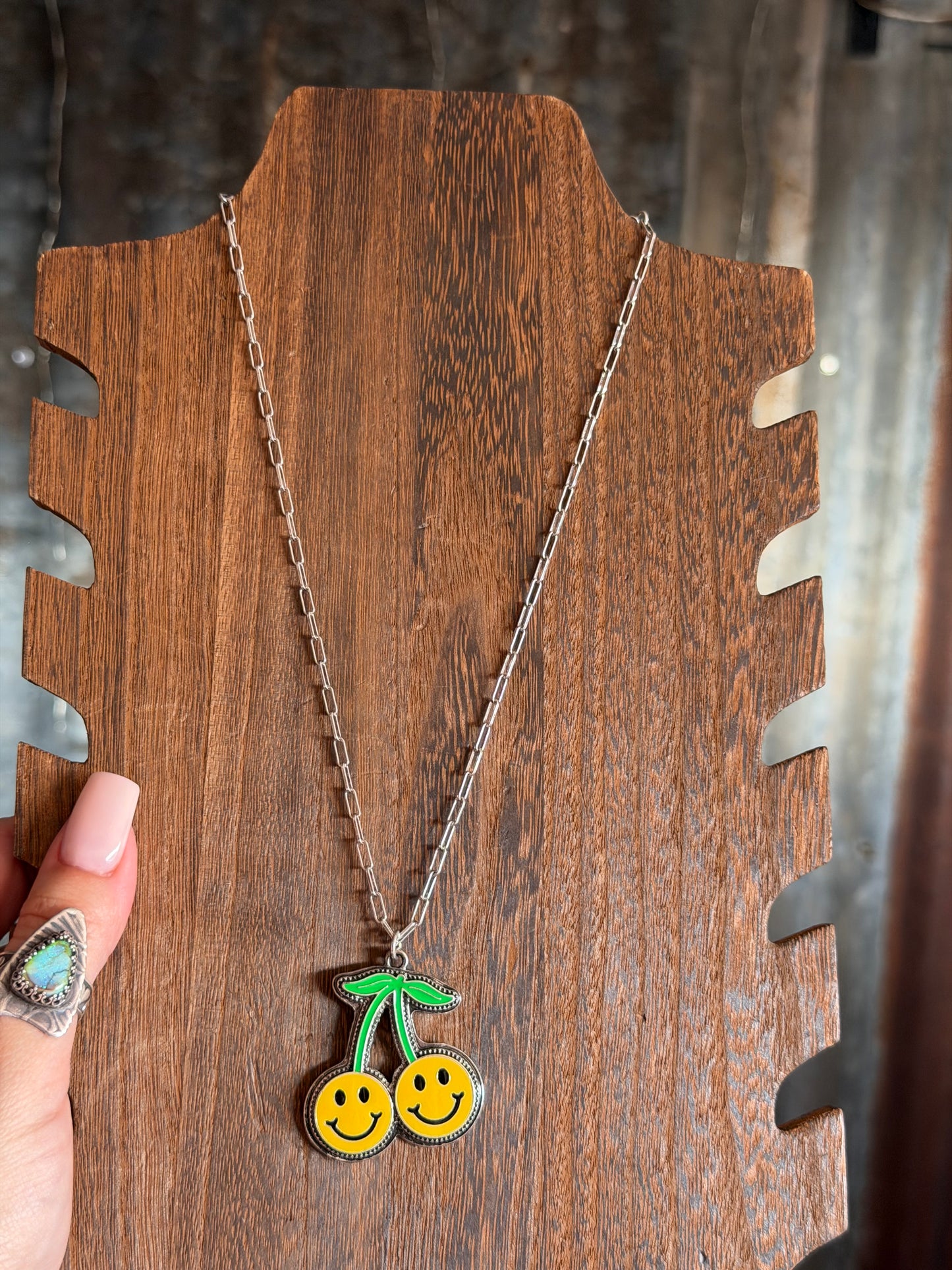 Smiley Cherry Necklace