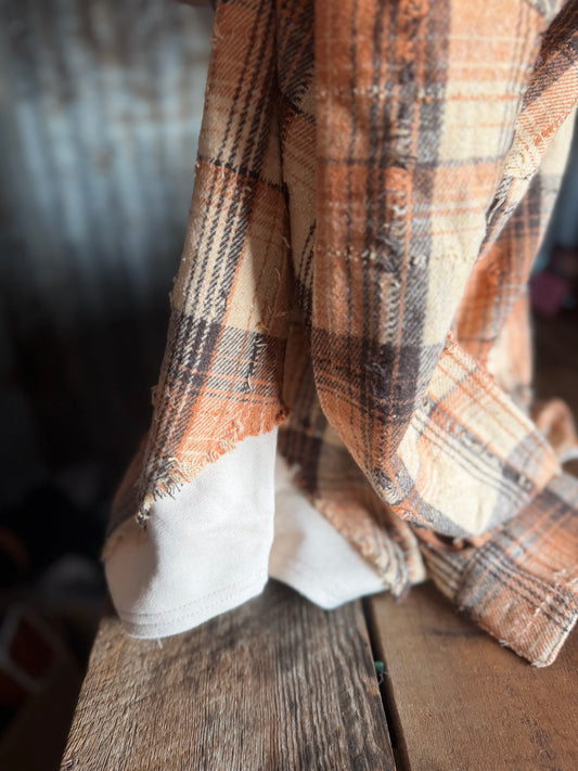 Button Down Flannel Hoodie