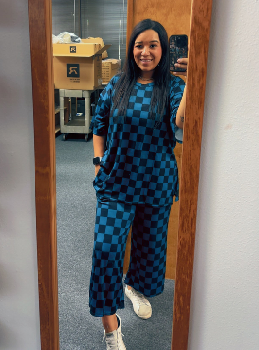 Checkered Set - Teal