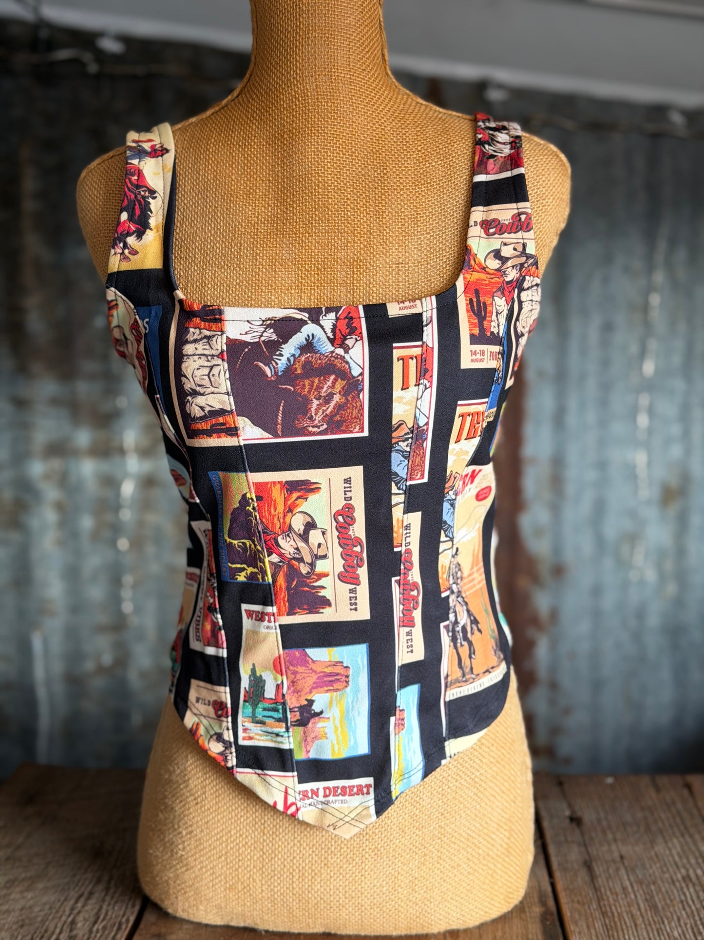 Cowboy Stamp Tank - Corset Vibes