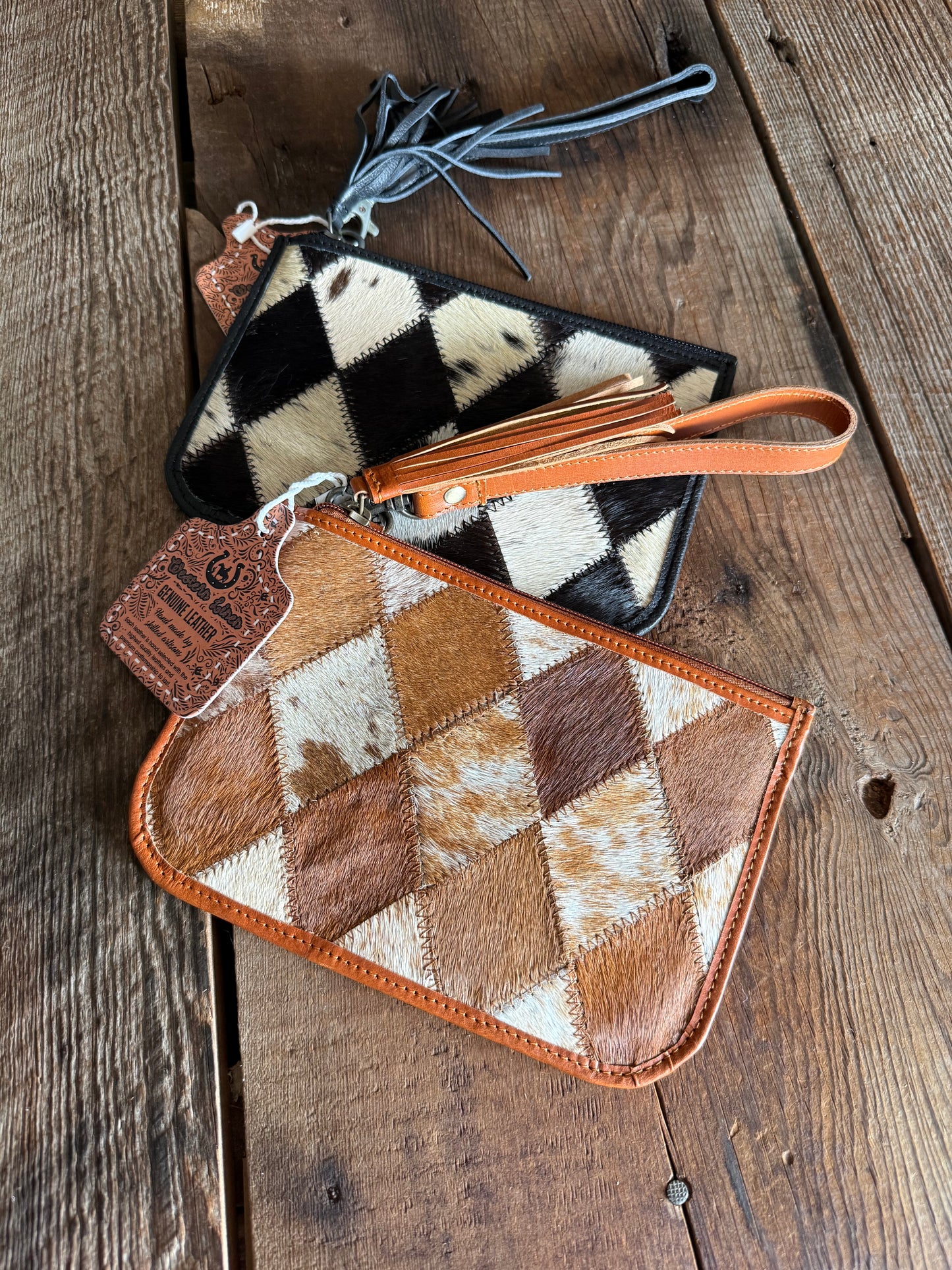 Cowhide Wristlets