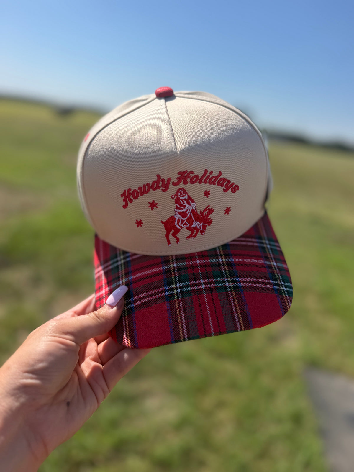 Howdy Holidays Christmas Cap