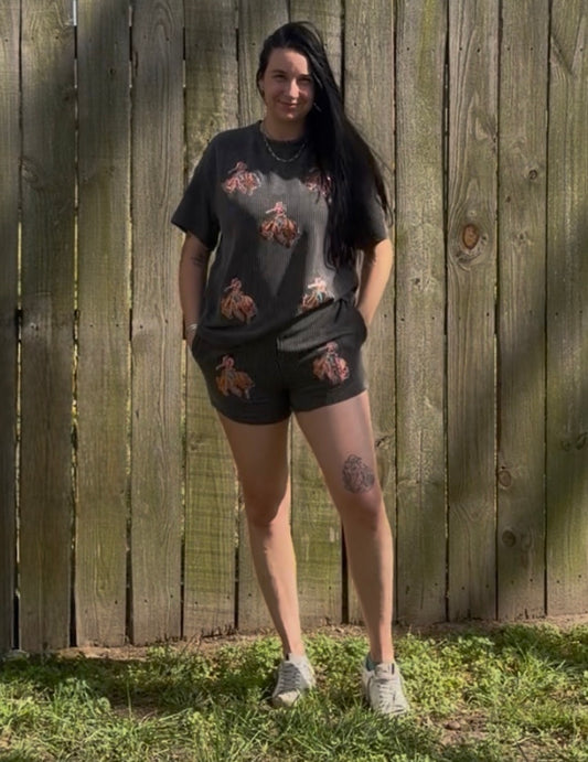 Sequin Bucking Horse Top
