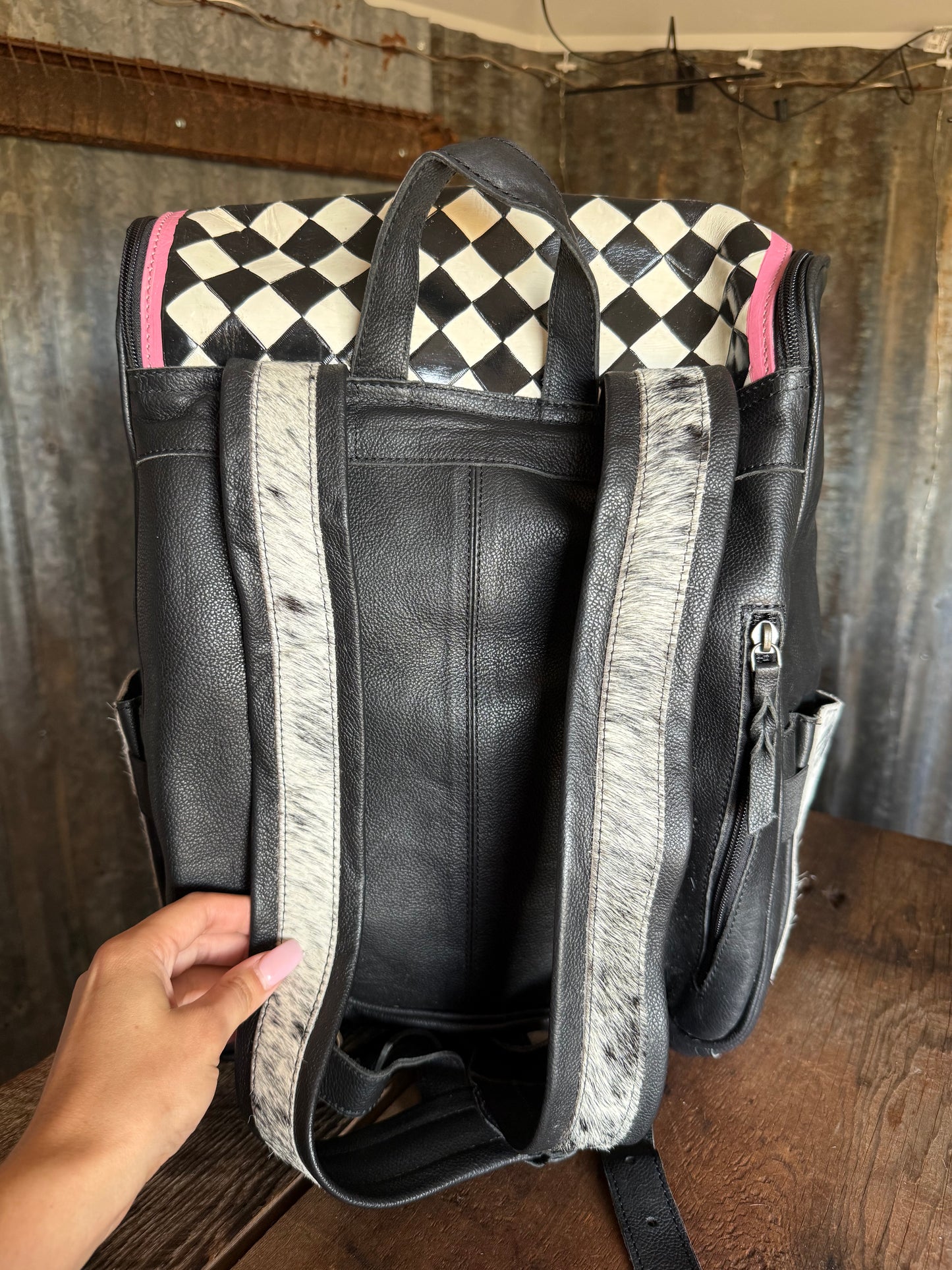Checkered Bolt Backpack