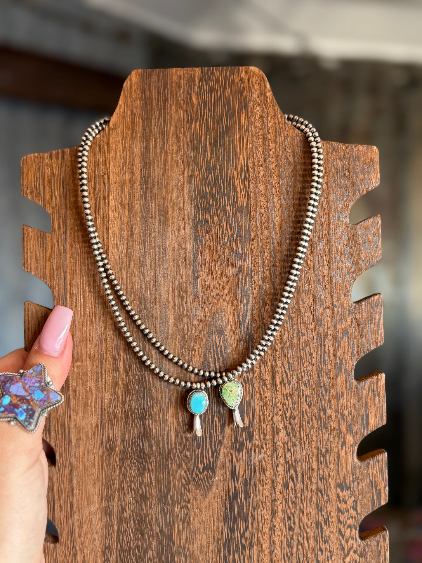 Authentic Navajo Pearl & Squash Necklace