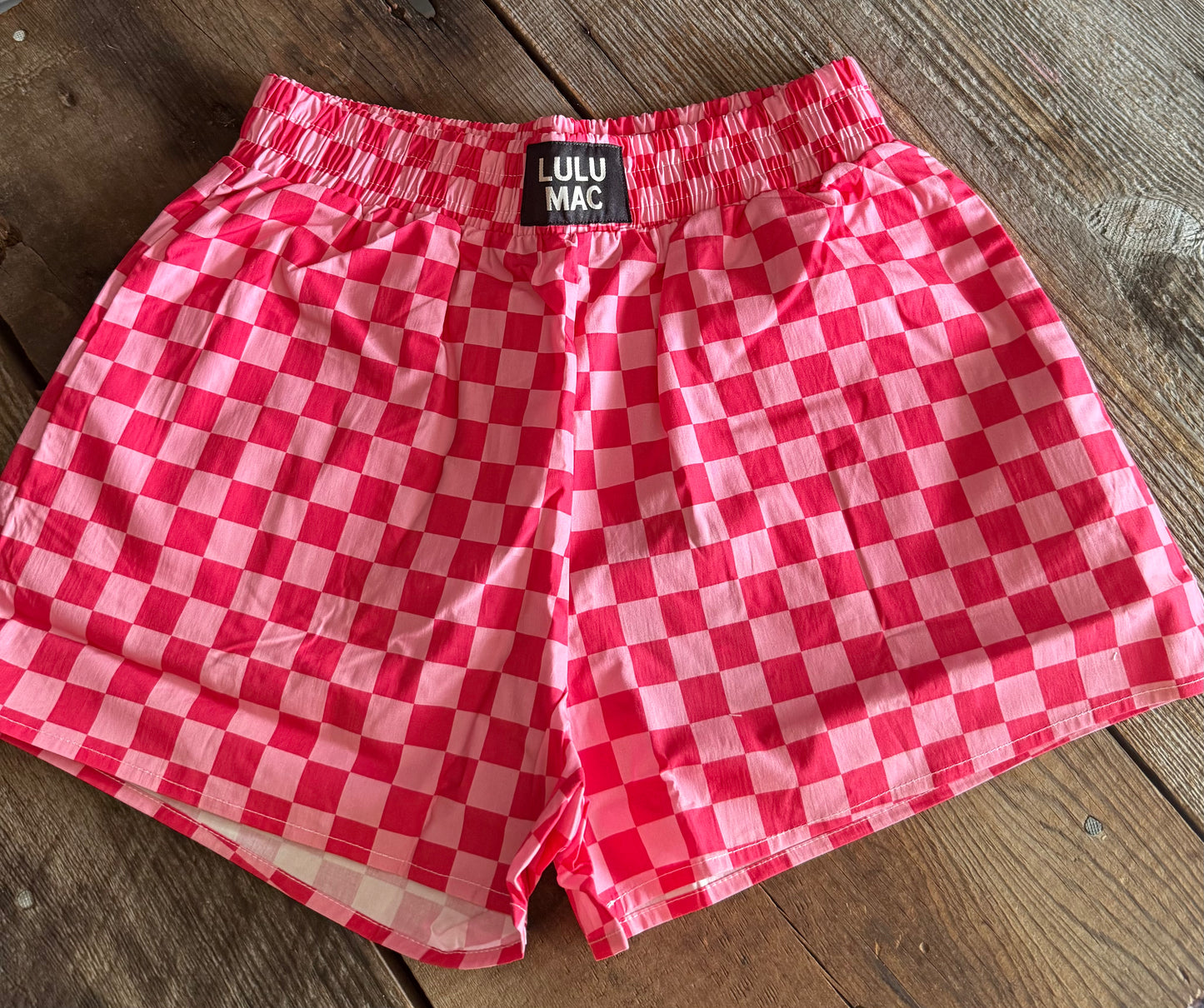Boxer Shorts - Checkered Pink