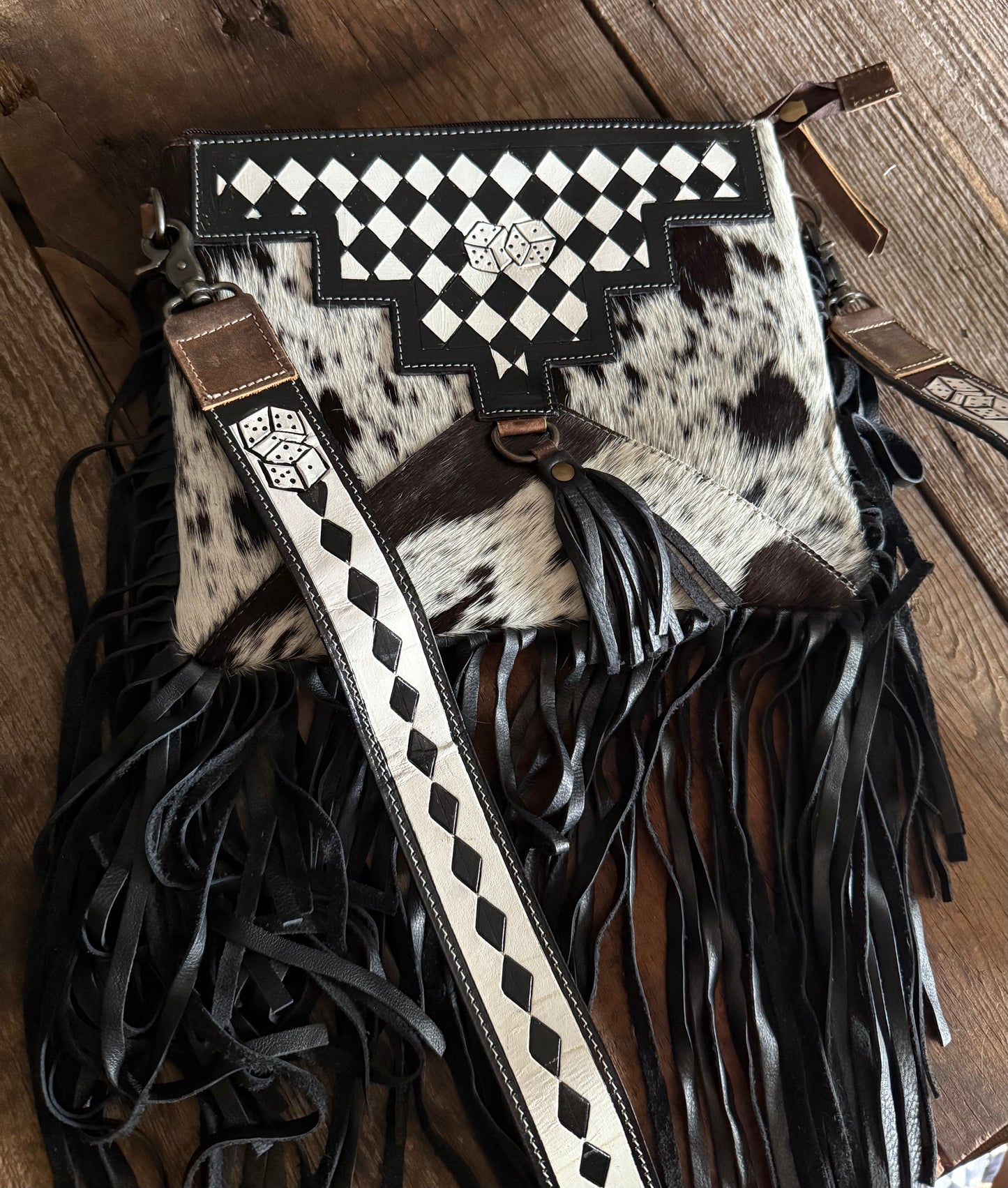 Checkered Dice Crossbody