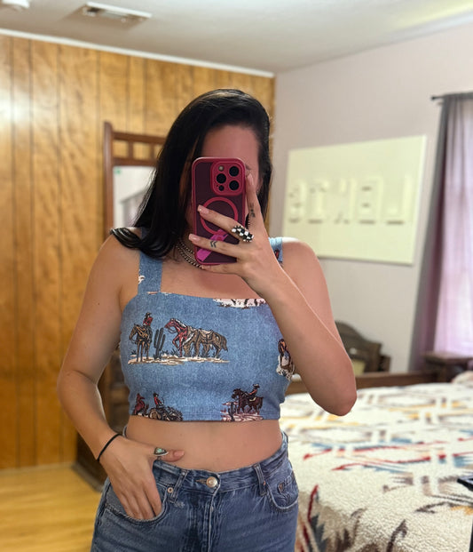 Running Horse Crop Top