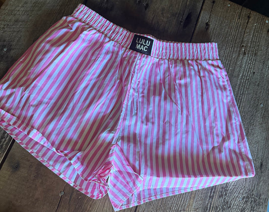 Boxer Shorts - Pink/White Stripe