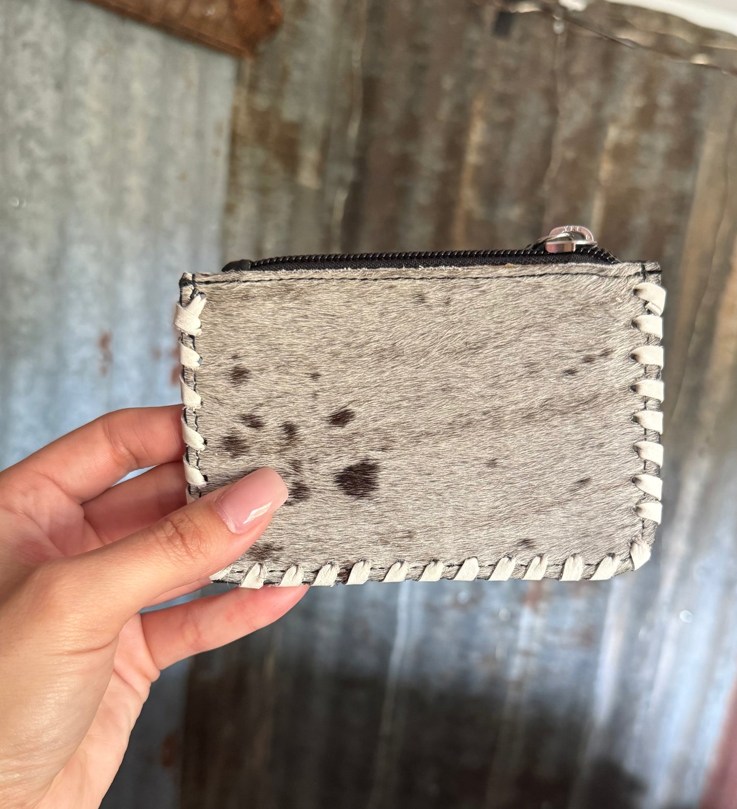 Checkered Coin Pouch