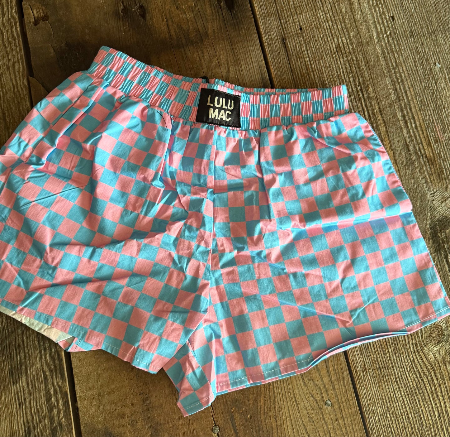 Boxer Shorts - Checkered Pink/Blue