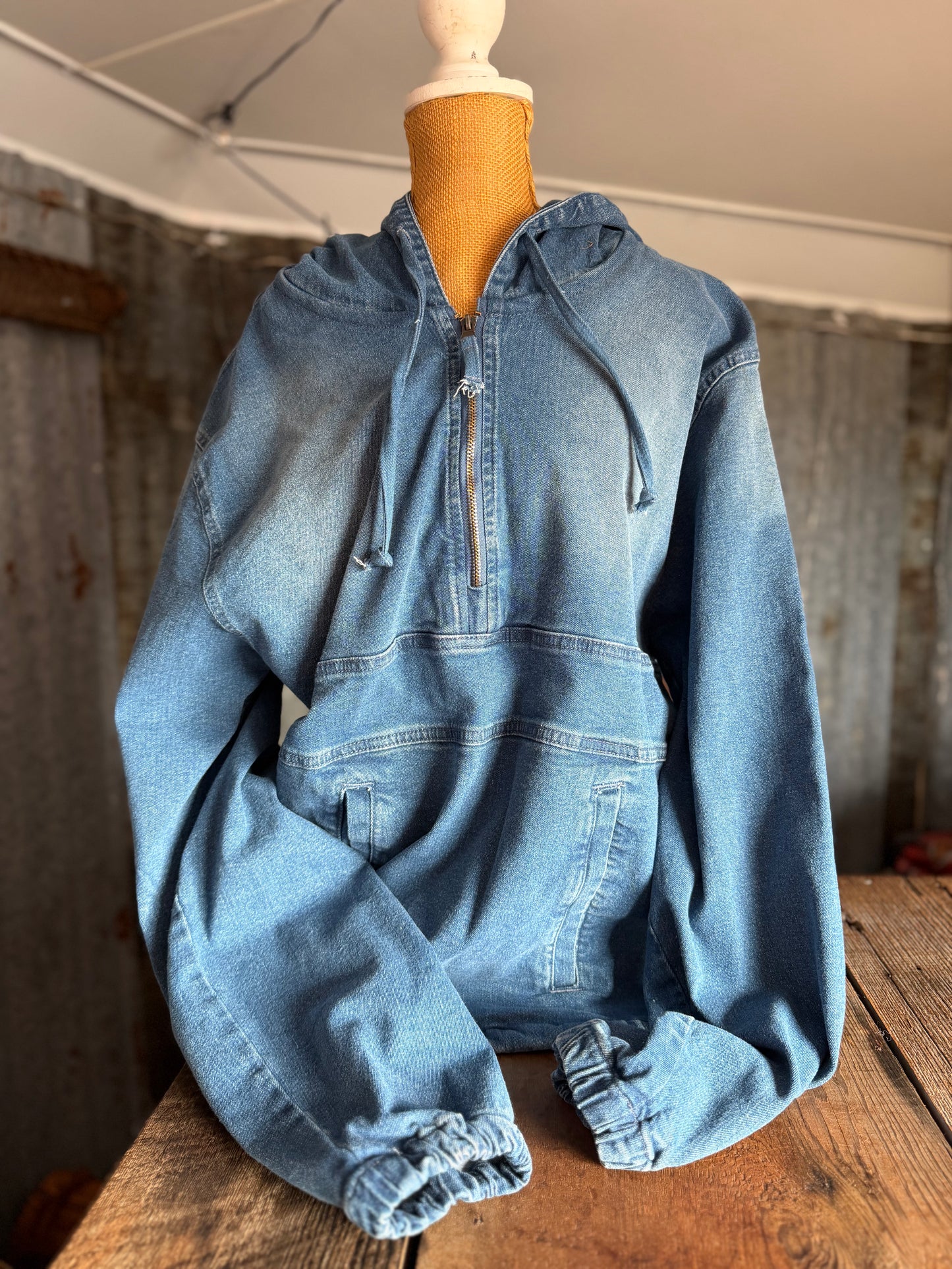 Denim Hoodie - Dark Wash