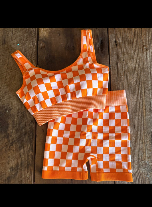 Checkered Set - Orange
