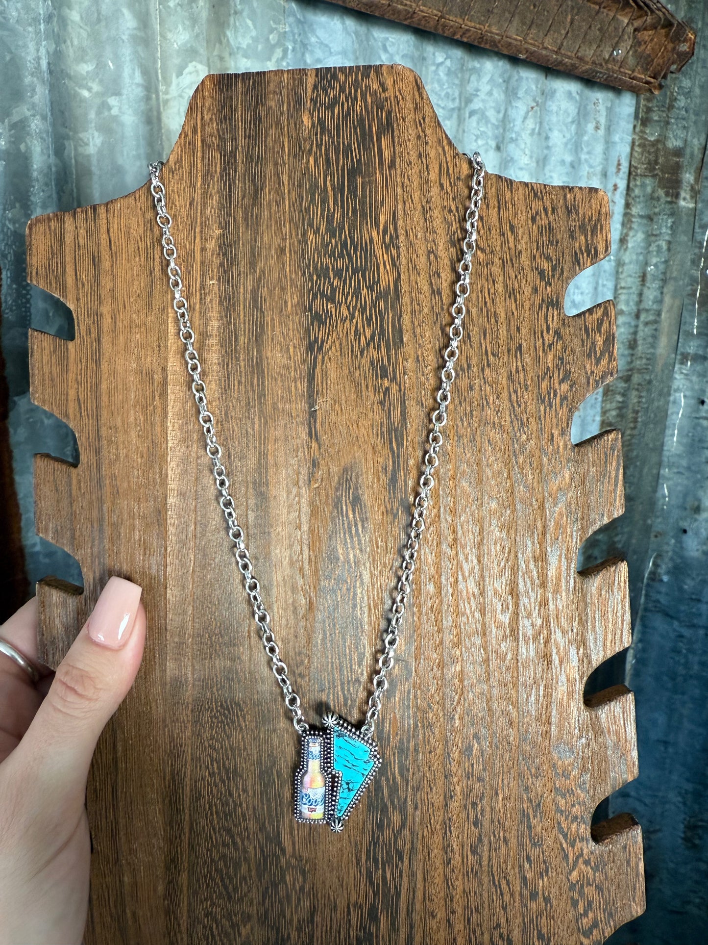Beer & Bolt Necklace
