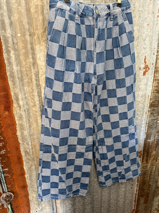 Checkered Denim