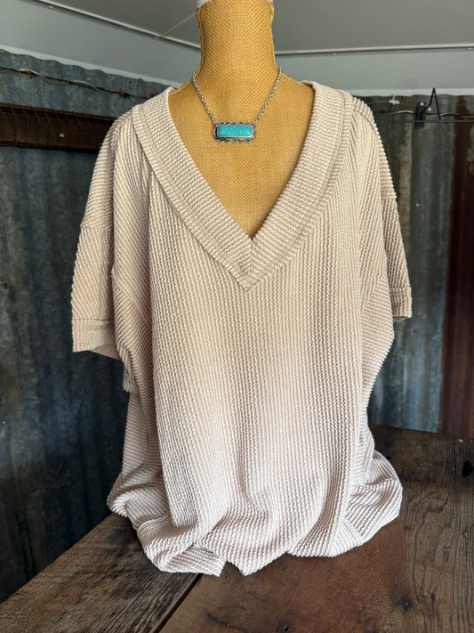 Ribbed Top - Oatmeal