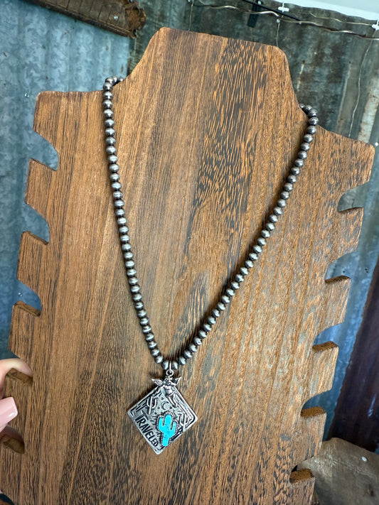 Faux Navajo Pearl Necklace- Traveled