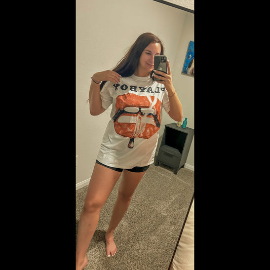 oversized playboy tee