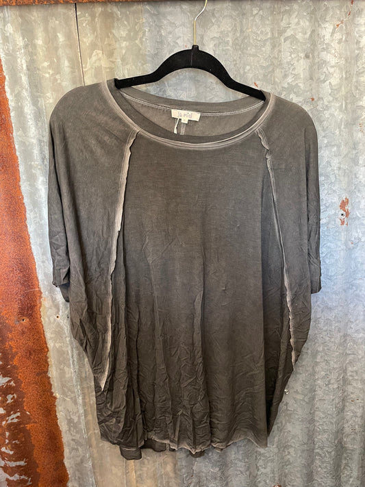 Olivia Oversized Top - black