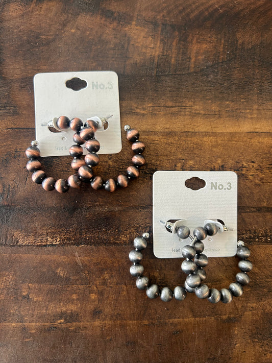 Faux Navajo Pearl Earrings