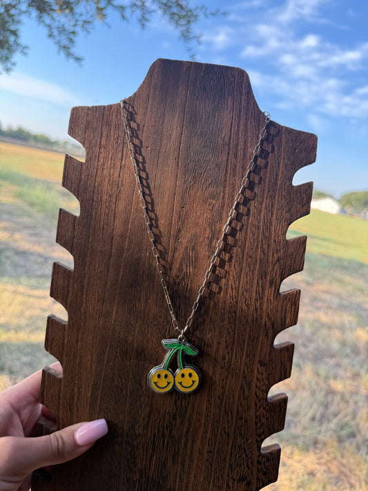 Smiley Cherry Necklace