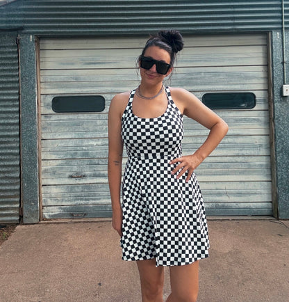 Athletic Dress / Swim Suit - Checkered