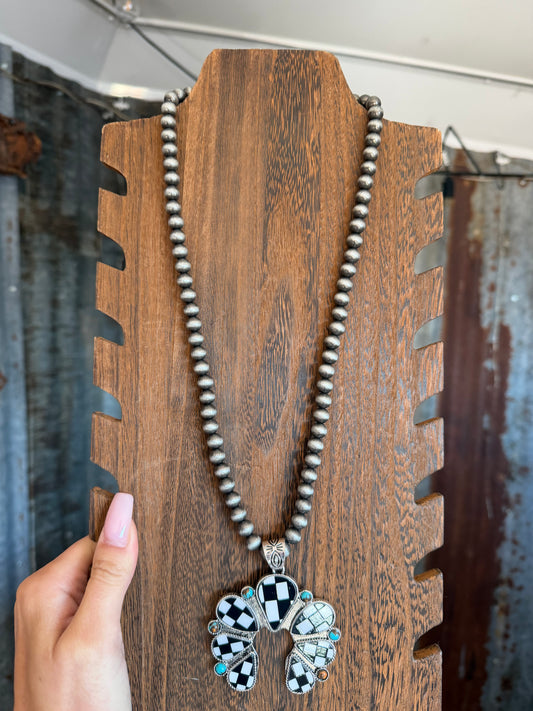 Checkered Squash Necklace