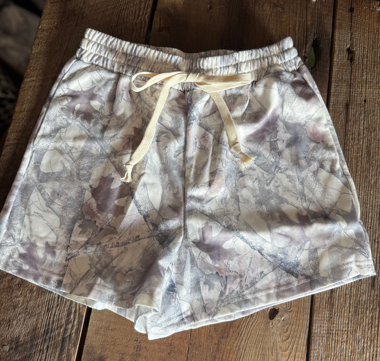 Camo Lounge Shorts - White