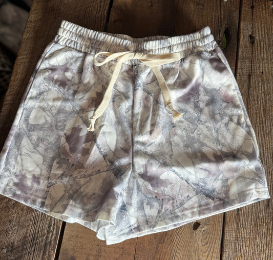 Camo Lounge Shorts - White