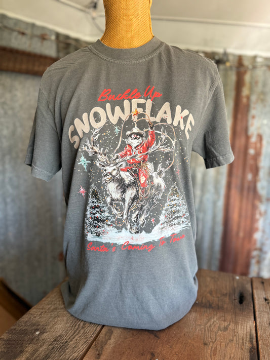 Buckle Up Snowflake Tee