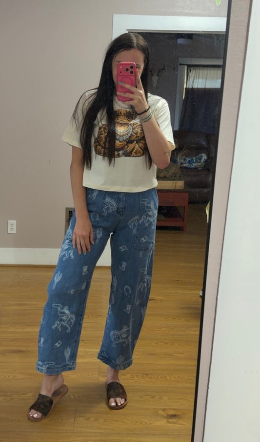 Western Barrel Jeans
