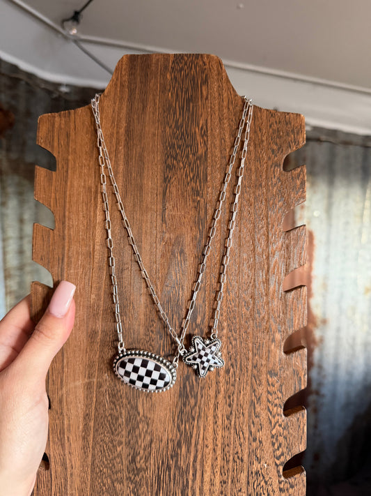 Checkered Necklaces