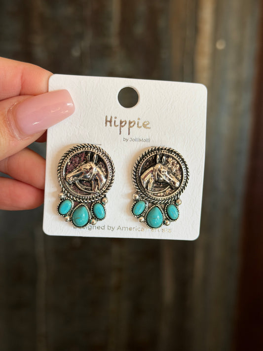 Horse Coin Earrings