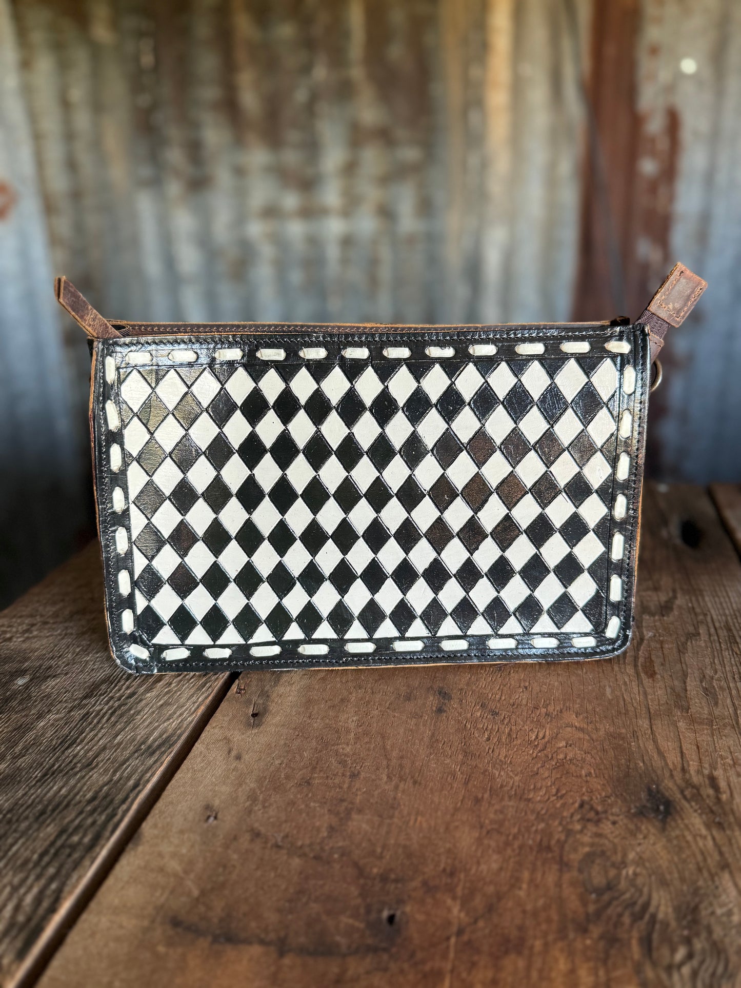Checkered Crossbody Purse