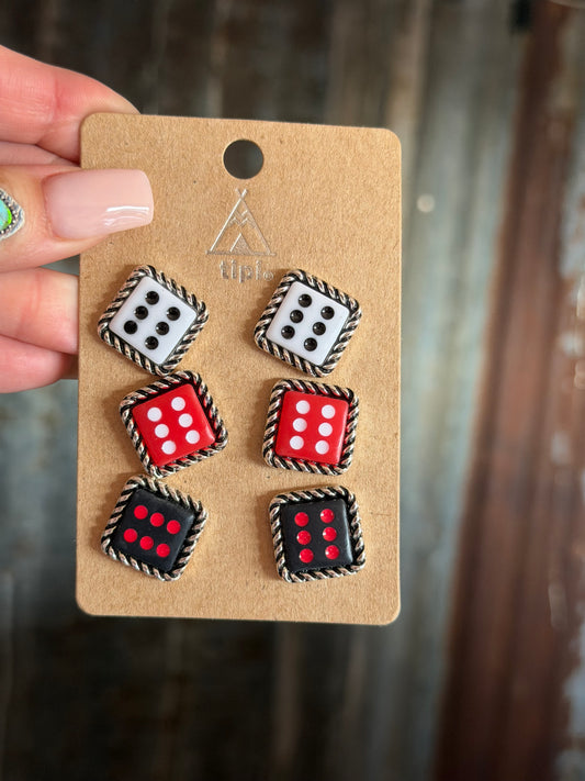 Earrings Set - Dice