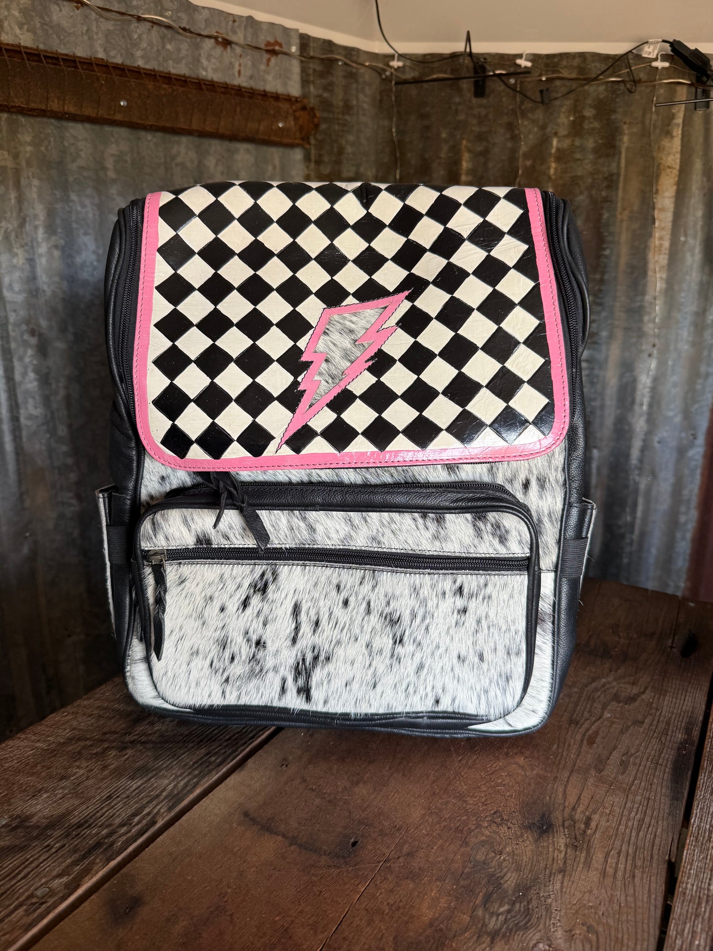 Checkered Bolt Backpack