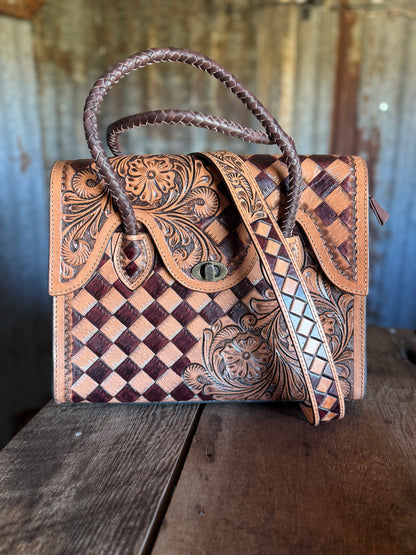 Checkered Dreams Tooled Purse / Crossbody