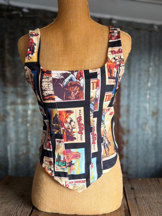 Cowboy Stamp Tank - Corset Vibes