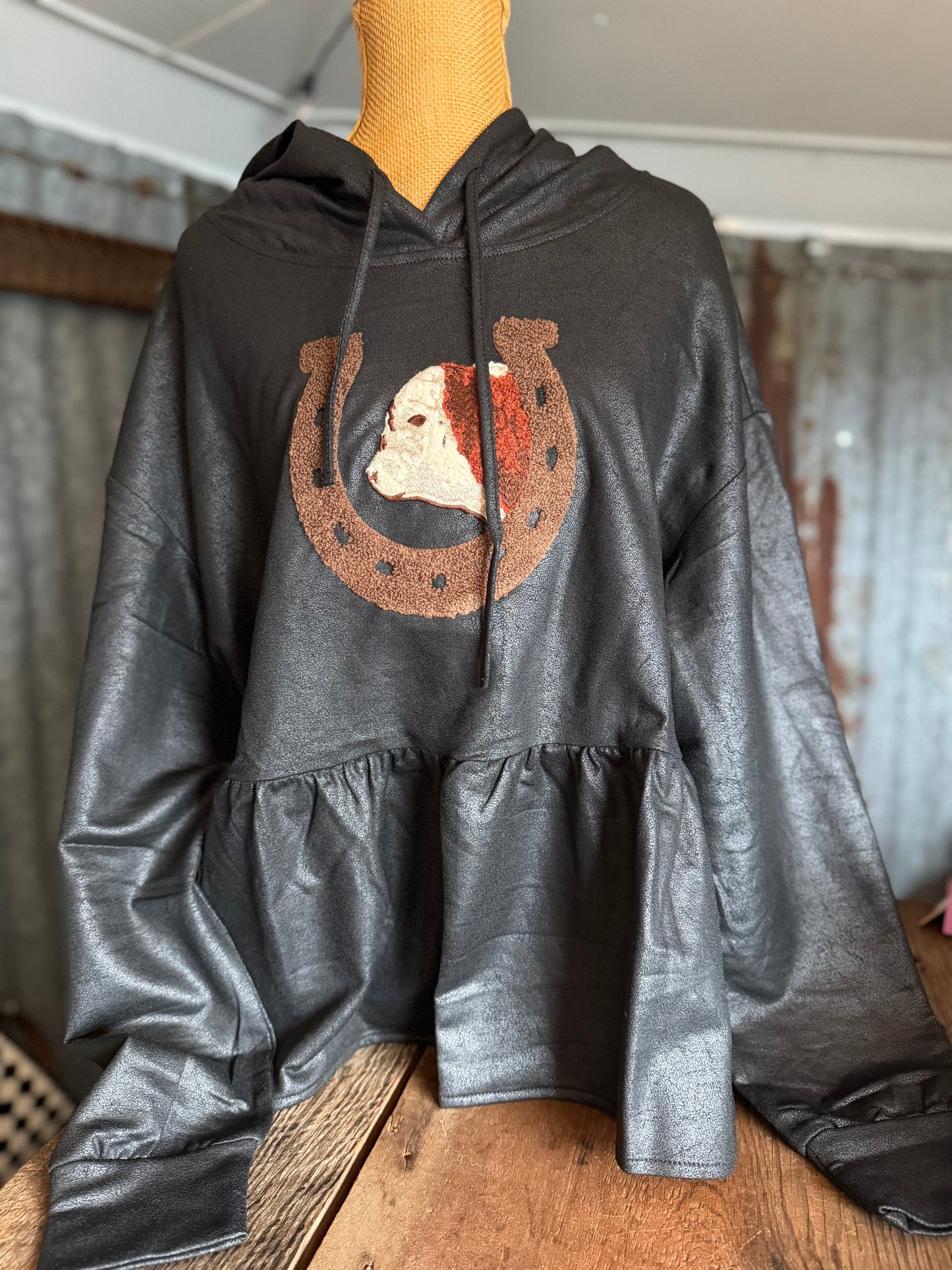 Lucky Heifer Hoodie - Black