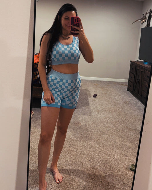 Checkered Set - Blue