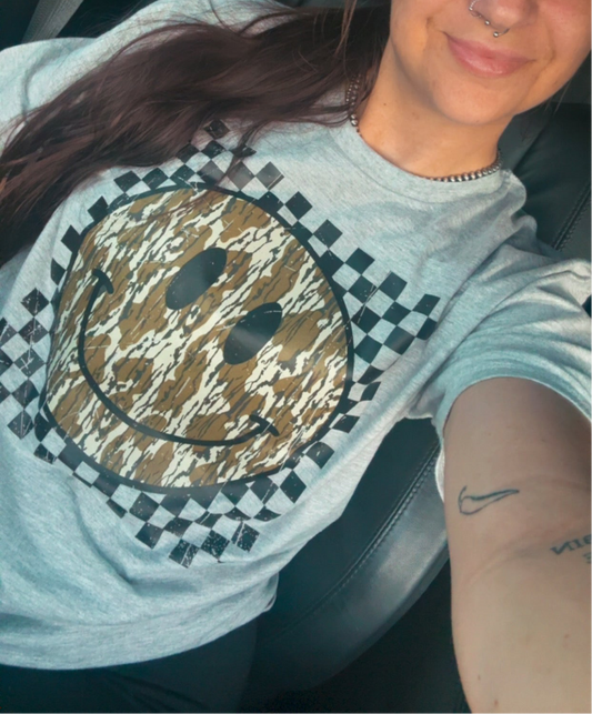 Camo Smiley Tee