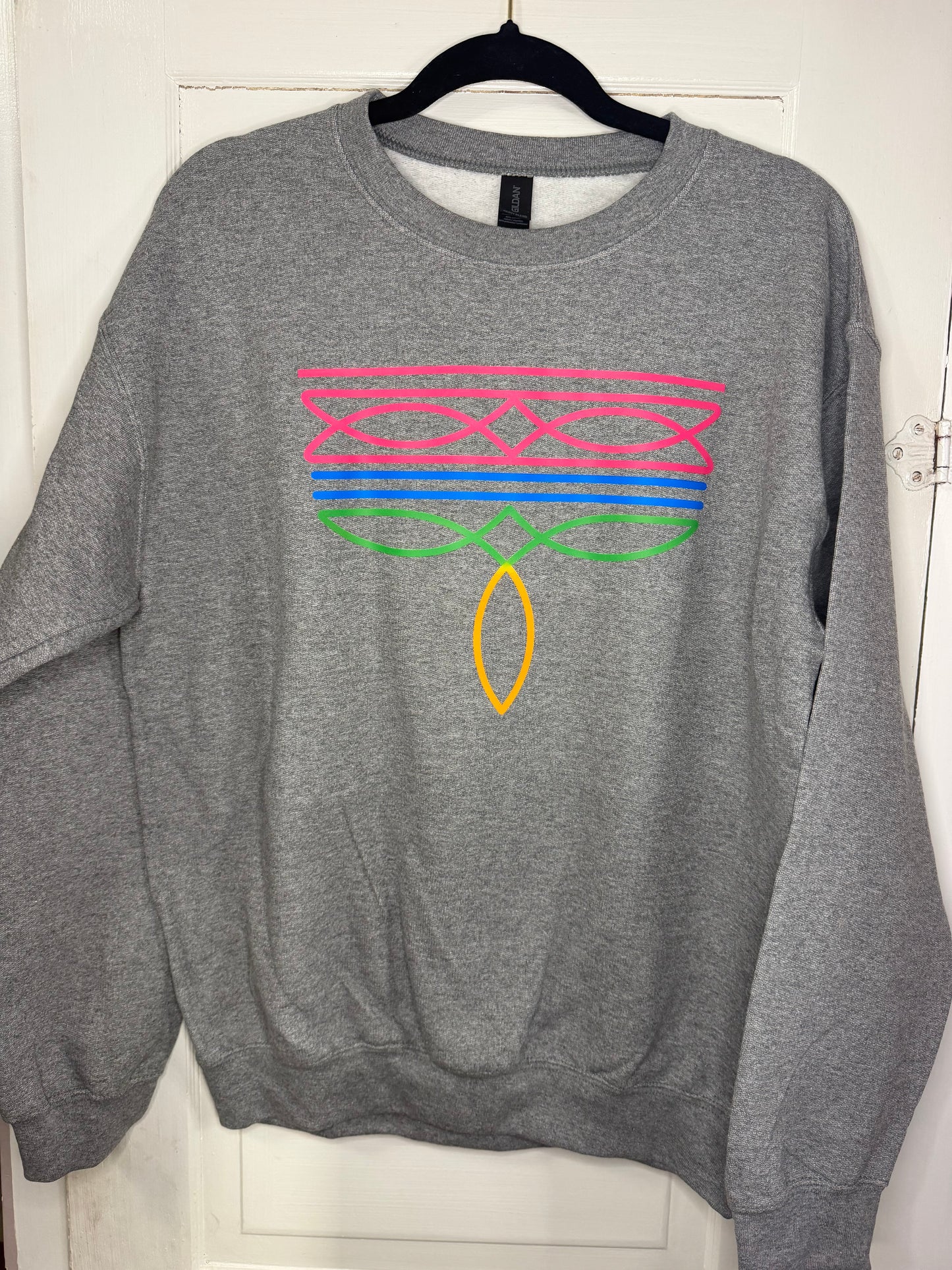 Neon Boot Stitch Crewneck