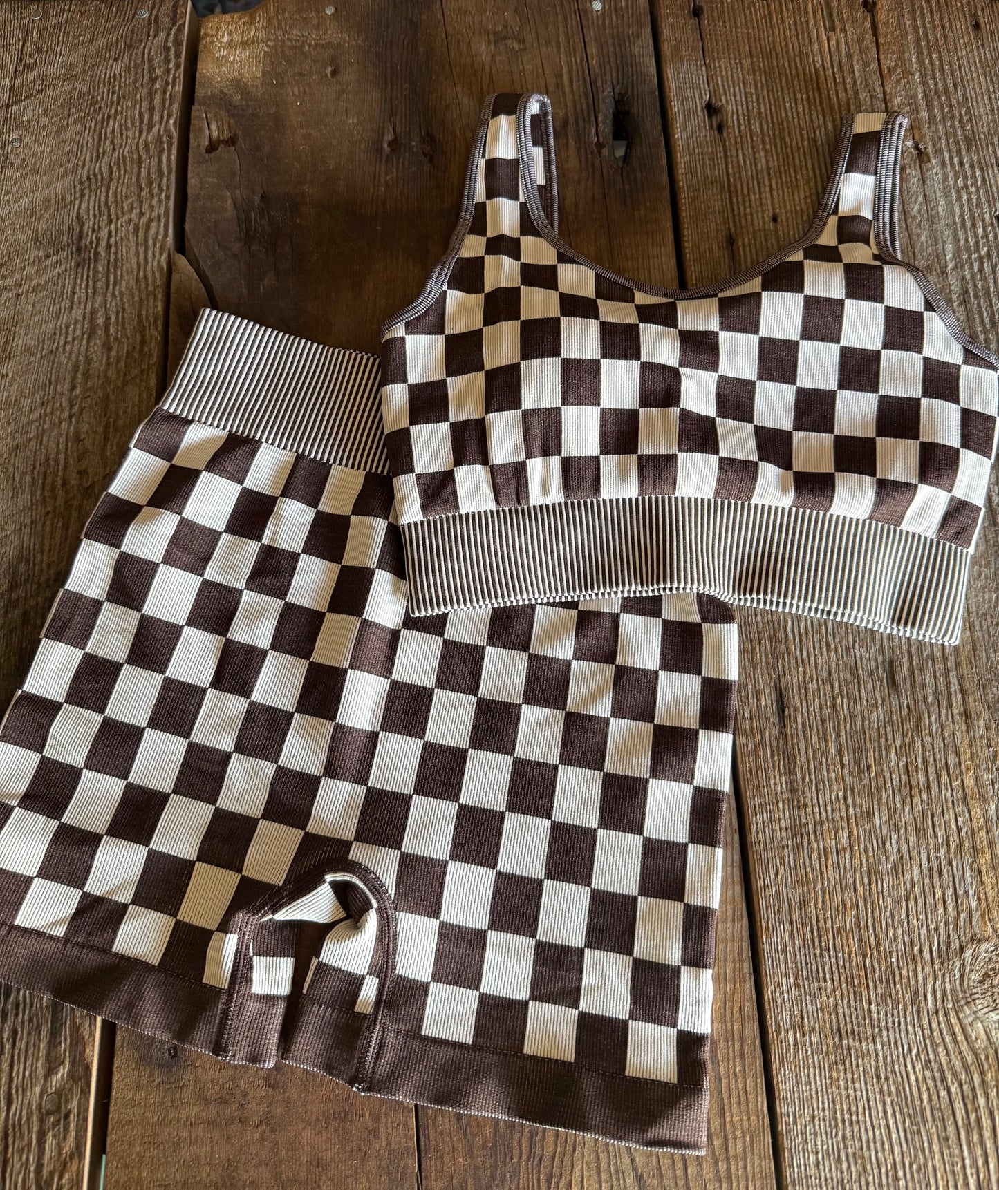 Checkered Set - Brown