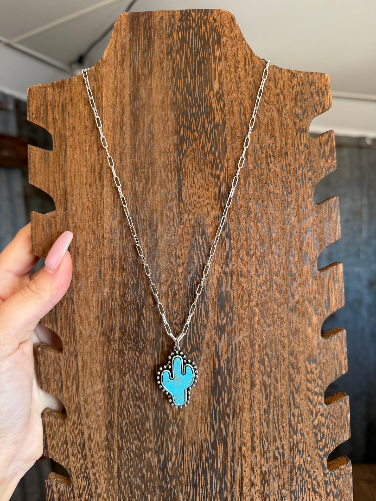 Turquoise Cactus Necklace