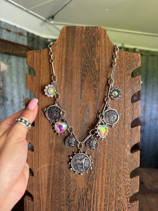 Charm Necklace - Horse Coin