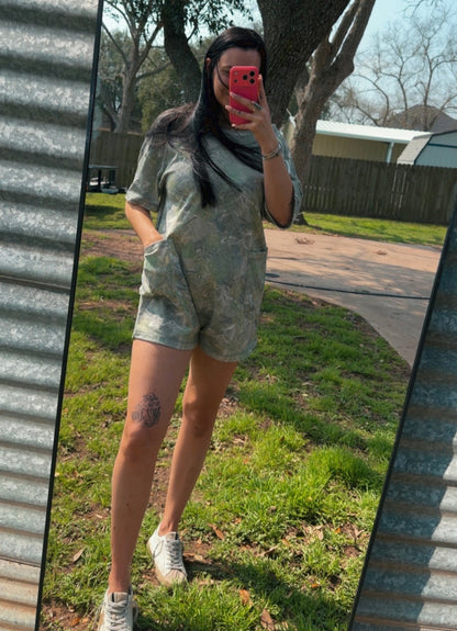 Camo Romper - Green