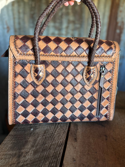 Checkered Dreams Tooled Purse / Crossbody