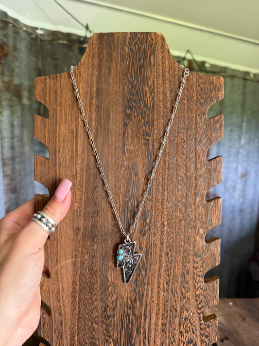 Tooled Bolt Necklace